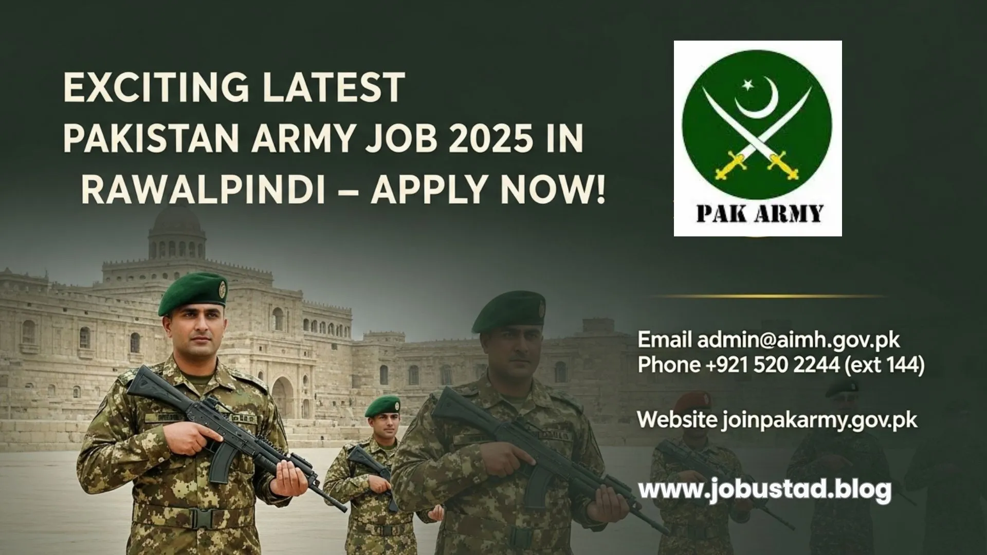 Exciting Latest Pak Army Job 2025 in Rawalpindi – Apply Now!
